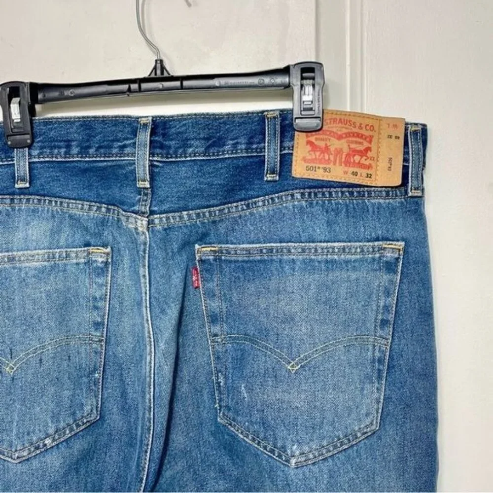 New Levi's Mens 501  93‎ Straight Blue Jeans Size 35